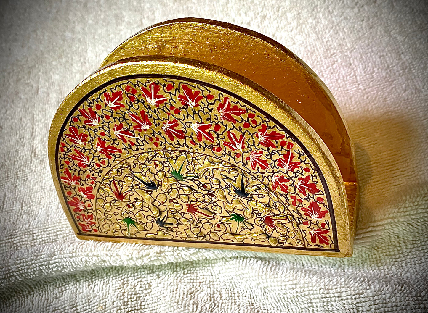 PAPER MACHEE TISSUE HOLDERS (GOLDEN)