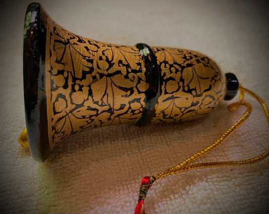 HANDCRAFTED HERITAGE BELL (BLACK GOLDISH PATTERN)